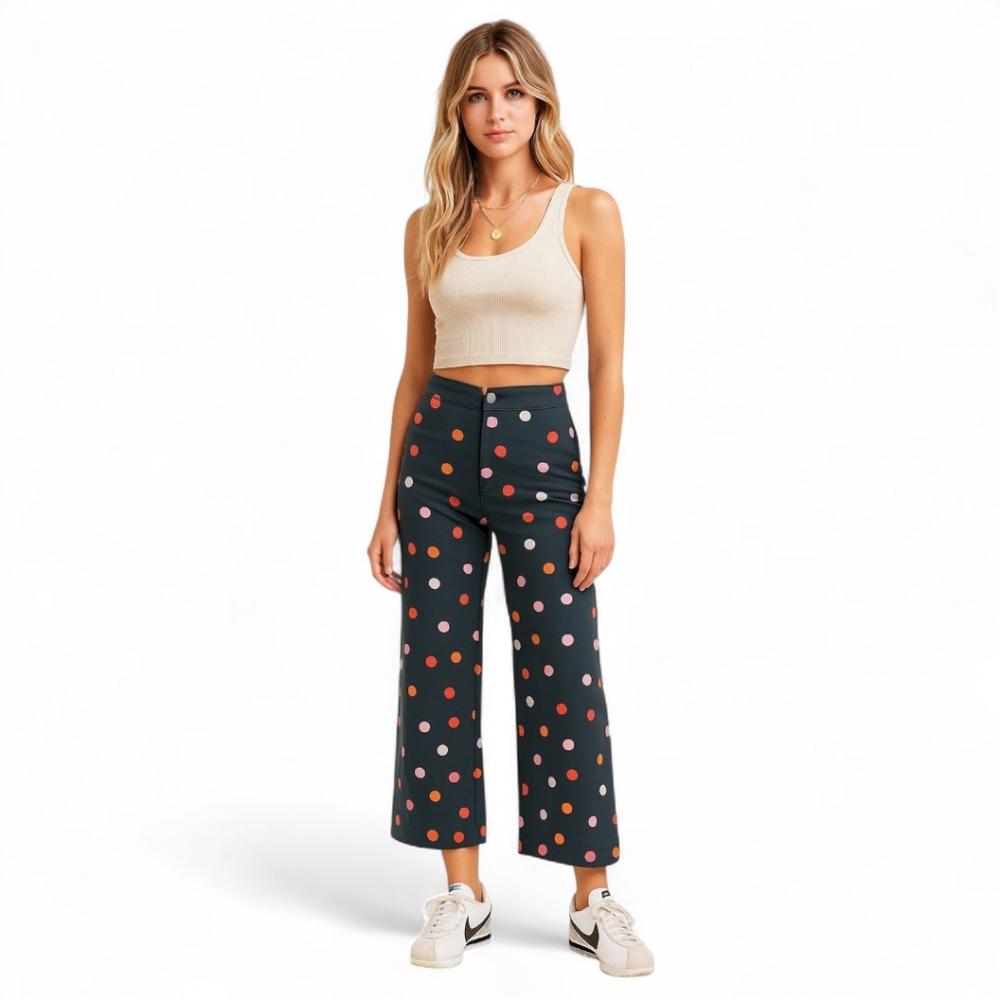 Akris Punto‎ Chieko Pants Sz 6 | Bold Dotted Y2K Streetwear